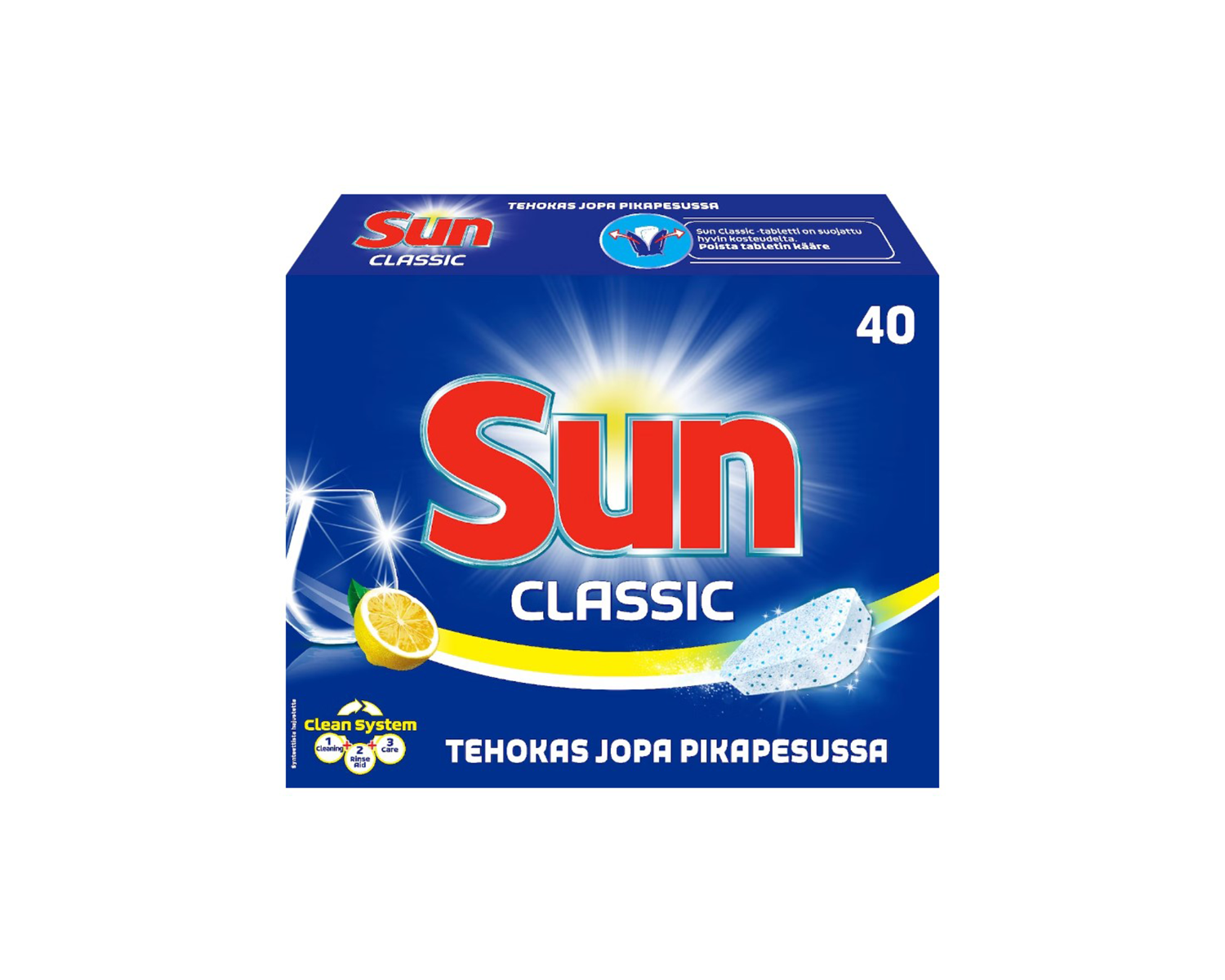 Sun classic 40kpl konetiskitabletti lemo, 7x40 pcs